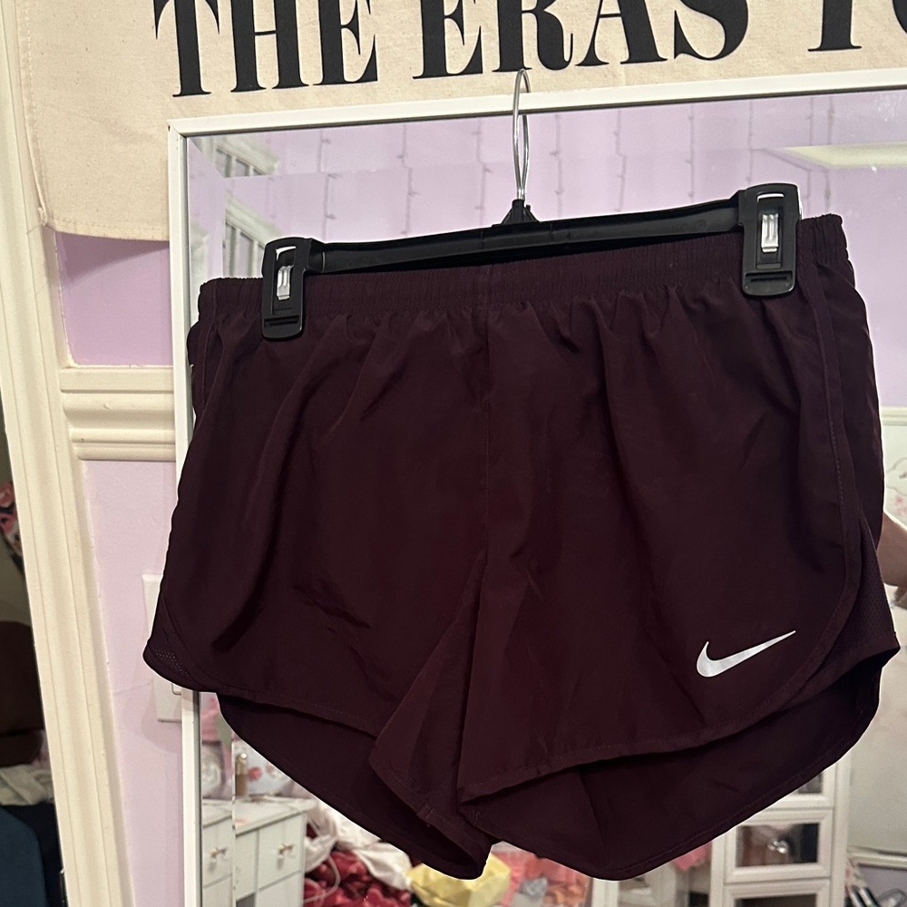 Nike Dri-Fit  Women's Burgundy Athletic Running Shorts